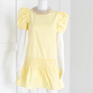 NWT Yellow Puff Sleeve Dress